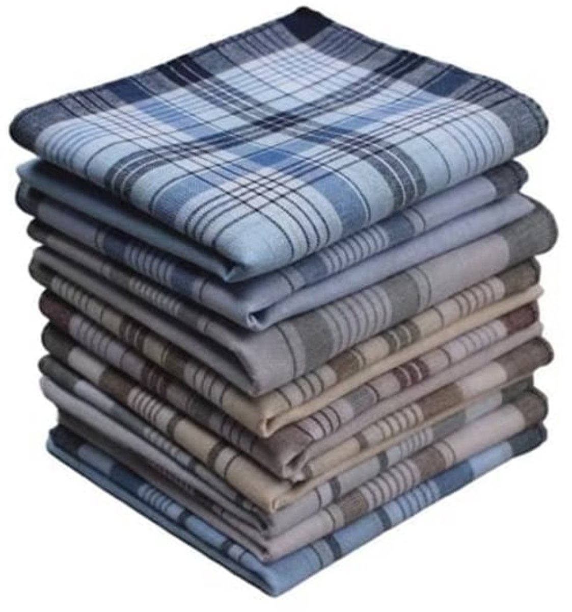Handkerchiefs Pack of 10 - Men's Handkerchiefs - Cotton - Handkerchiefs 38cm x 38cm