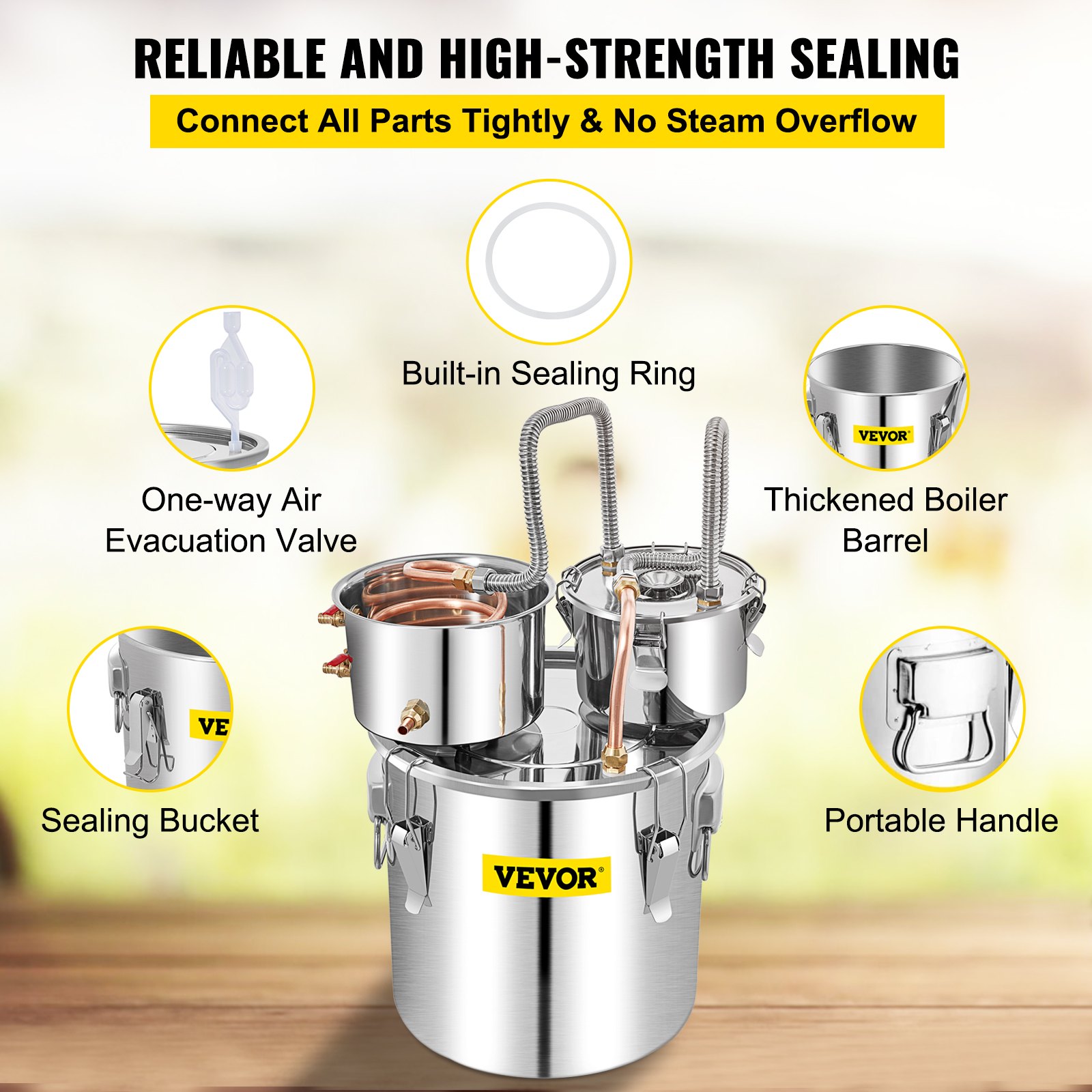 Moonshine Still Water Alcohol Distiller 50L w/Thumper Keg & Water Pump โ image 6