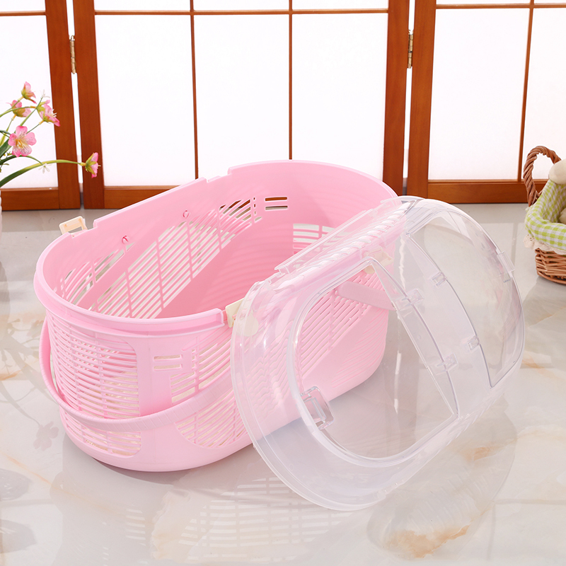 YES4PETS Small Dog Cat Crate Pet Rabbit Guinea Pig Ferret Carrier Cage With Mat-Pink โ image 2