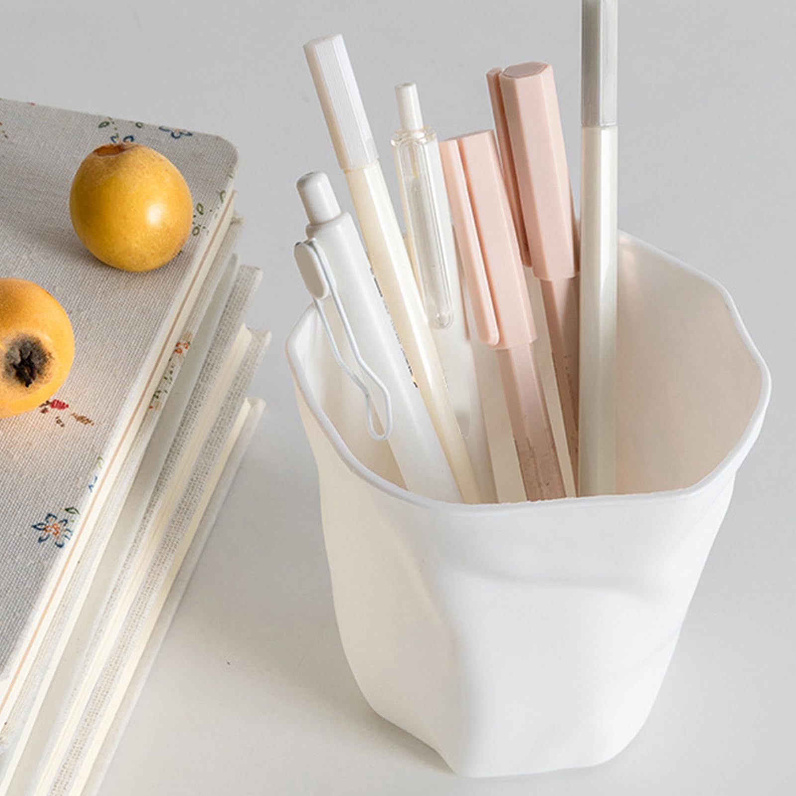 Makeup Brush Holder Large Mouth Irregular Pleated Surface Makeup Brush Container Make Up Brush Storage Organizer Makeup Brush โ image 5