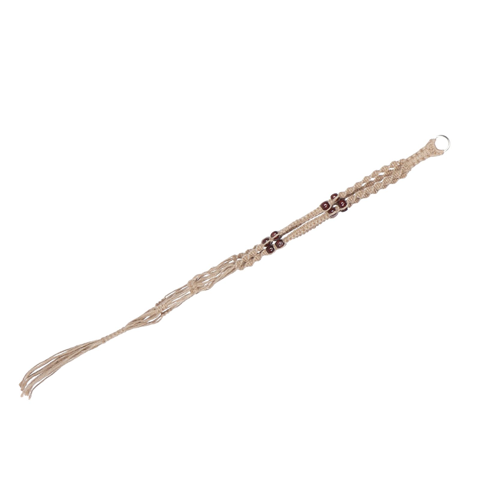 Plant Hanger Hanging Flowerpot Lifting Rope with Wooden Beads Indoor Outdoor Decoration — image 4