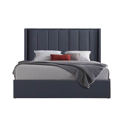 Prado Gas Lift Queen Bed Frame Non-woven Fabric MDF KD Slats — image 2