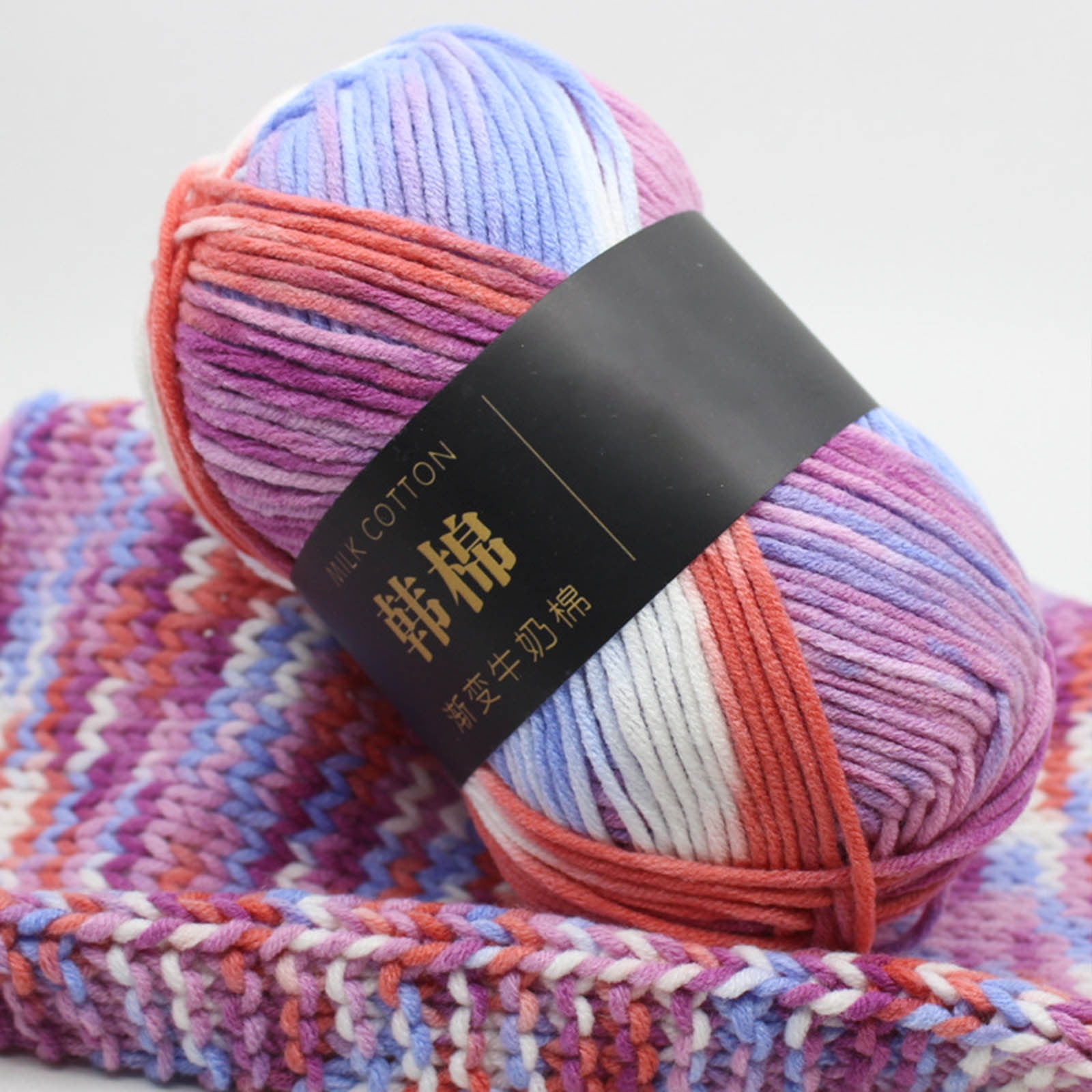 Cotton Yarn - Multicolor Rainbows Yarn,50 gram Skeins,26 Colors Available,7 Strands Of Combed Milk Cotton Crocheting Yarn for Knitting,Crochet,Weaving,Arts & — image 4