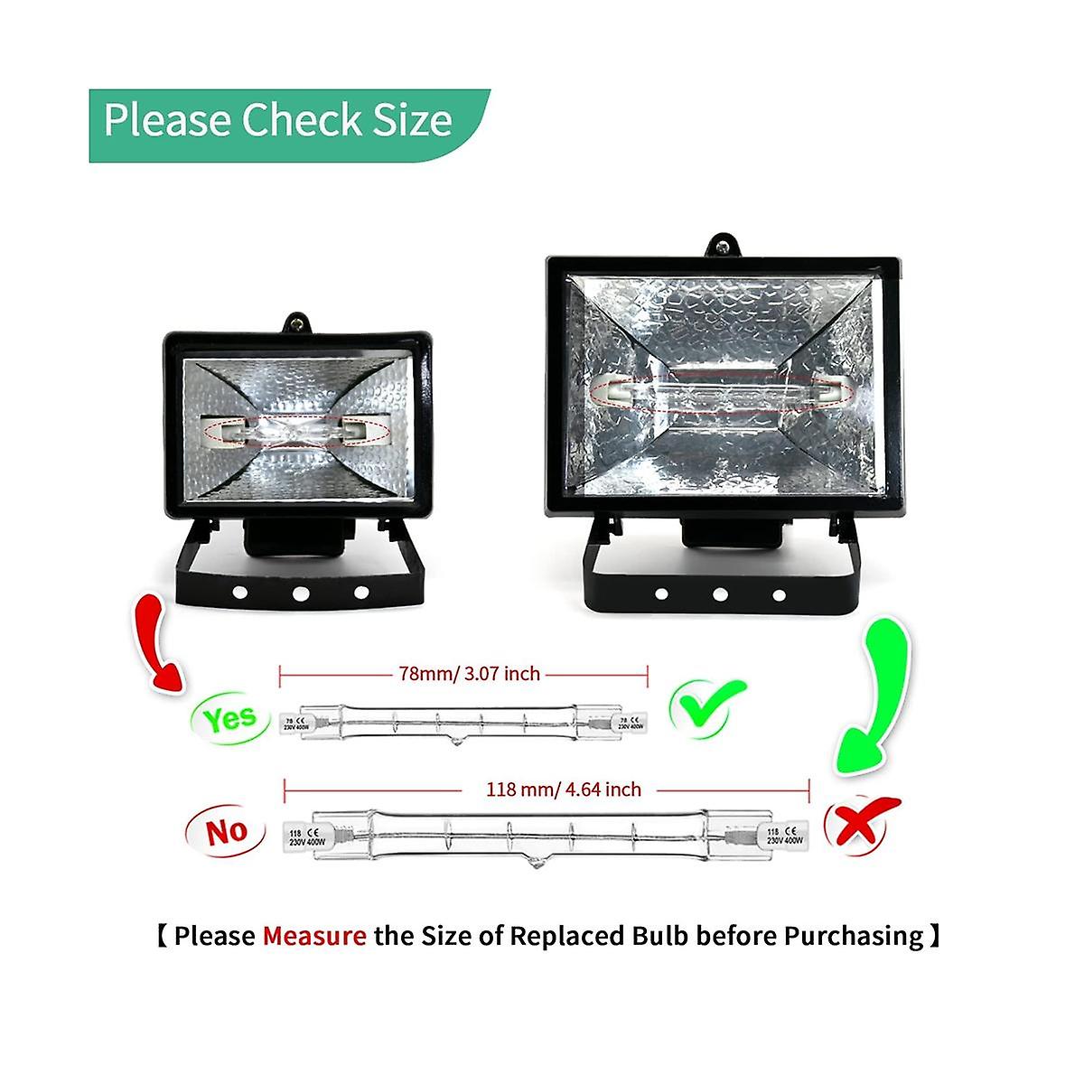 5-pack R7s 118mm 300W 220V—240V, R7s Halogen Linear Light Source, Dimmable Halogen Lamp for Construction Works_MGF 200W — image 5