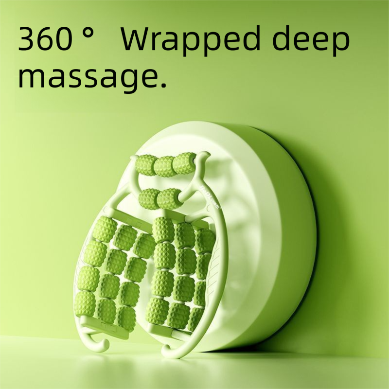 Pink 360-Degree Wrap Around Leg Roller Massager with 29 Acupressure Points for Muscle Recovery and Body Shaping Essential Tool for Local Home Workouts โ image 4