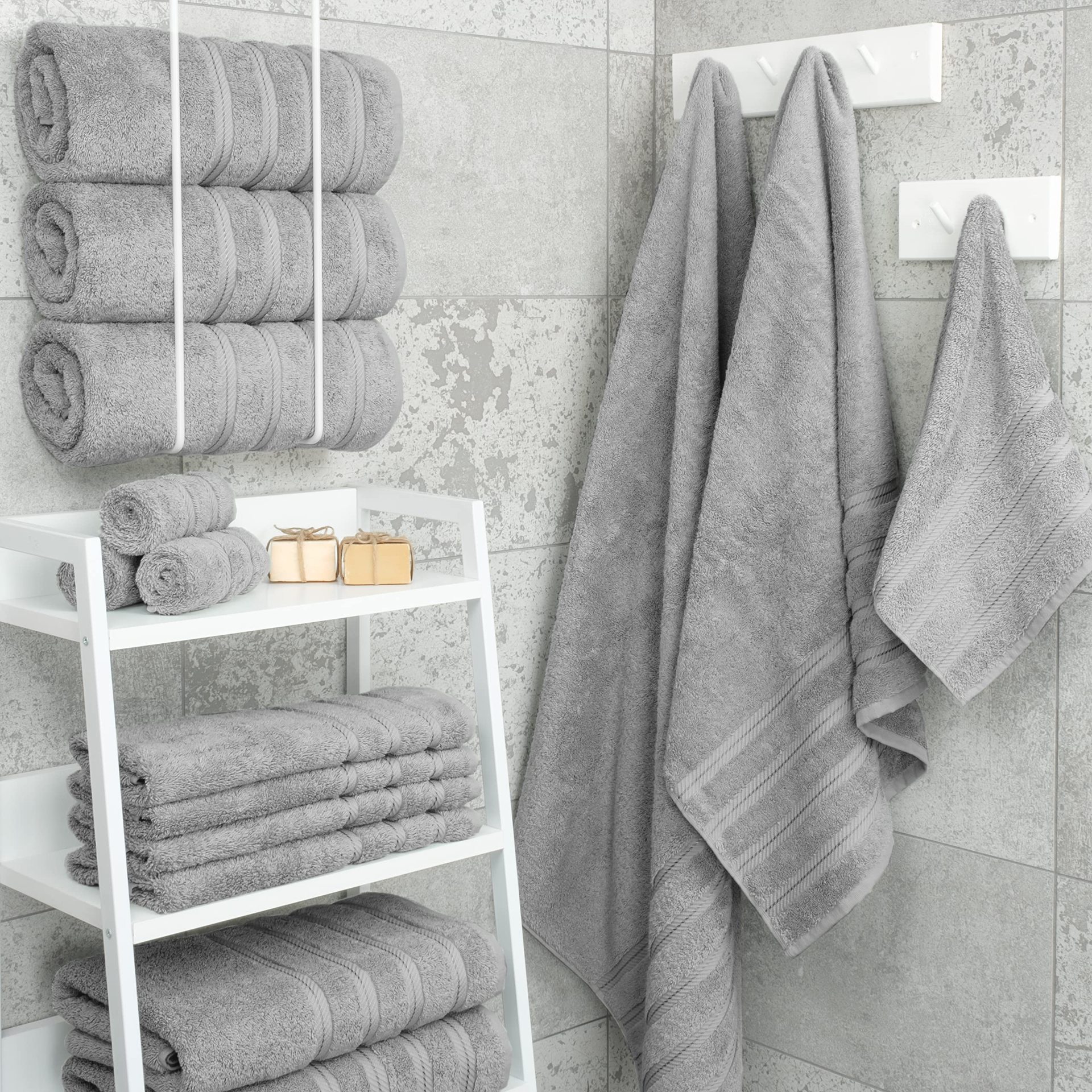 Yellow Luxury 6-Piece Combed Cotton Towel Bale Set - Ultra Soft & Absorbent Bath, Hand, Face Towels โ image 4