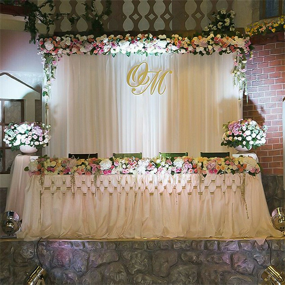 3mx6m 10ft Silk White Backdrop Drapes Curtain Wedding Ceremony Party Home Window Decor โ image 4