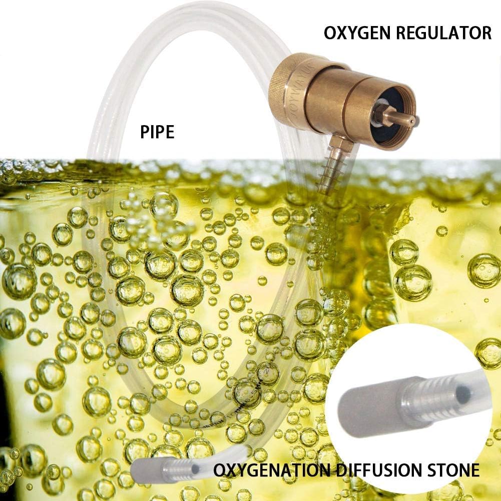 Aeration Stone 0.5 Micron Stainless Steel Oxygenation Diffusion Stone 1/4" Barb for Home brewing Wine Beer Soda + 20 Inch Silicone Hose (Pack of 2) — image 2