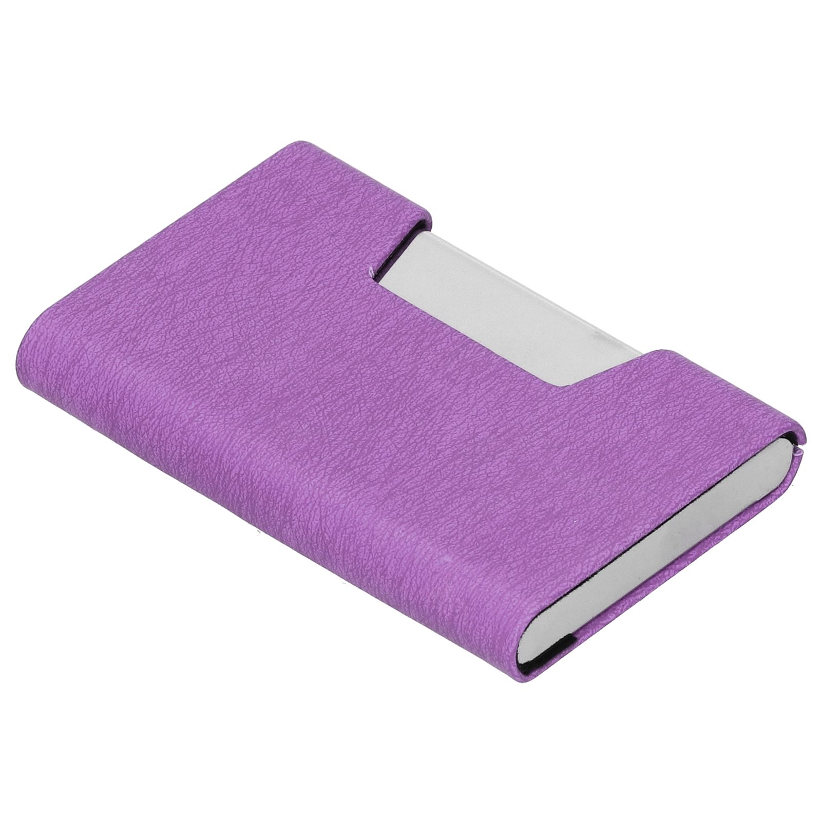 Business Name Card Holder Case Stainless Steel Organizer Portable for Business WorksPurple 336# — image 4