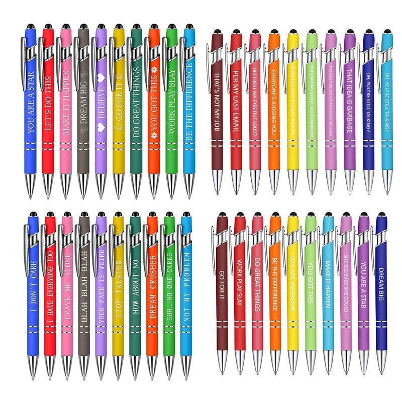 Funny Pens Swear Word Pen Set Black Ink Writing Pen Funny Office Diary Gift - Set C — image 3