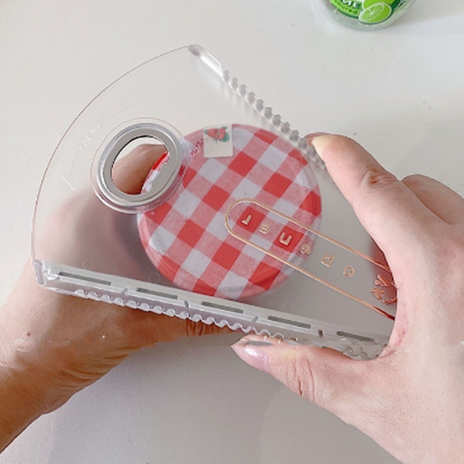 Multifunction Jar Opener Effortless Manual Can and Bottle Opener V Shaped Opening Jar Lid Opener for Home Kitchen Transparent โ image 6