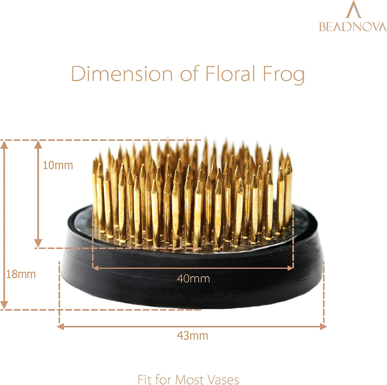 Flower Frog Ikebana Kenzan with Rubber Gasket Floral Frog for Arrangements Ikebana Vase (1.6 Inch/40mm, 1pcs) — image 2