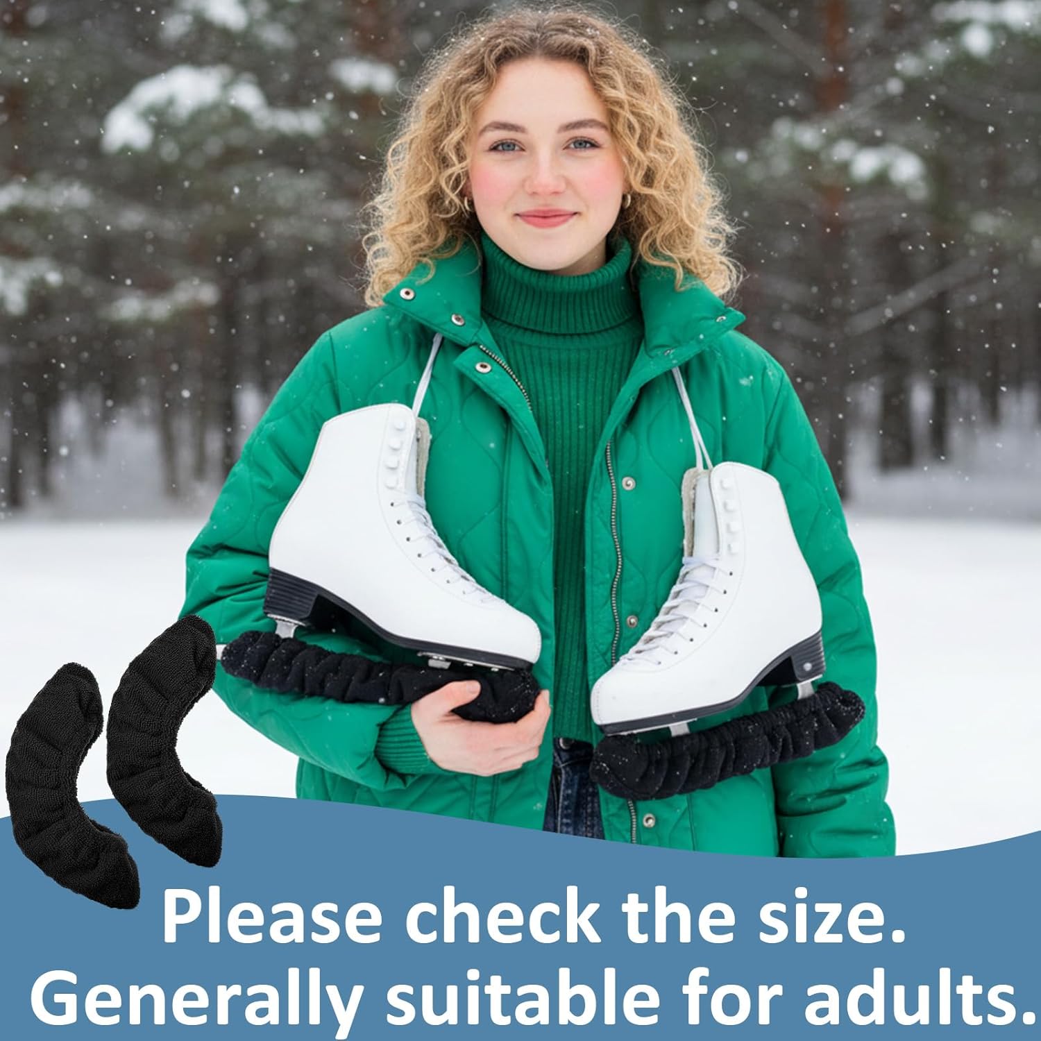 2 PCS Ice Skate Guards, Sports Blade Protector for Hockey Skates, Figure and Ice Skates Blade Covers for Toddler Kids Youth Adults-Men Women Boys Girls Skate โ image 4