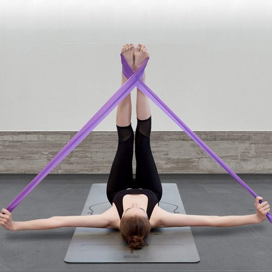 Set of 2 resistance bands - 1.5 m x 15 cm - Stretchable bands for yoga, pilates, strength training, physiotherapy and rehabilitation โ image 3