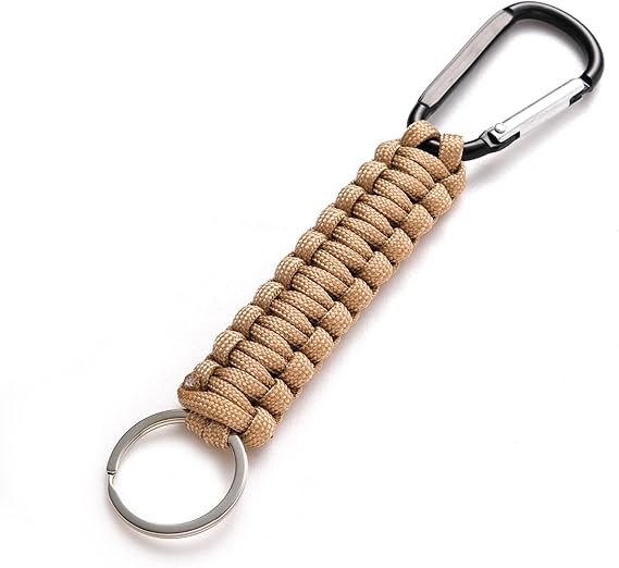 5 Pack Karabiner Keychains with Woven Lanyard Musket Hook for Outdoor Camping Hiking Backpacks — image 6