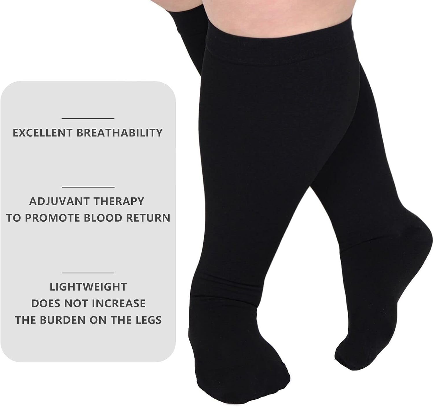 Compression Socks For Women Men,Plus Size Compression Socks Men Women,Wide Calf Compression Stocking.Extra Large Compression Socks — image 4