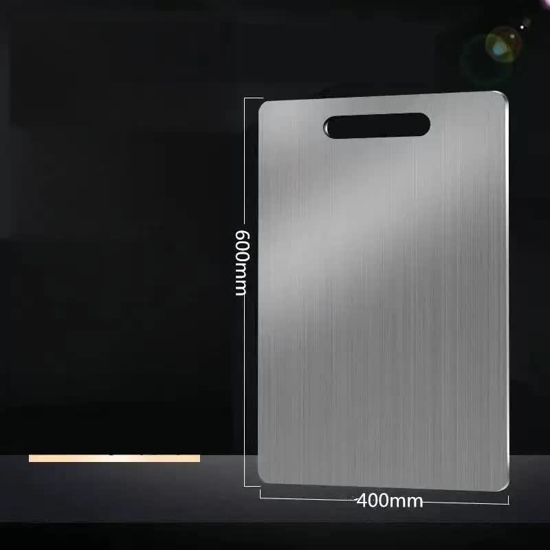 Dual-Sided Stainless Steel Chopping Board - Hygienic & Durable Kitchen Cutting Board for Meat, Veggies & More(40 × 60cm)