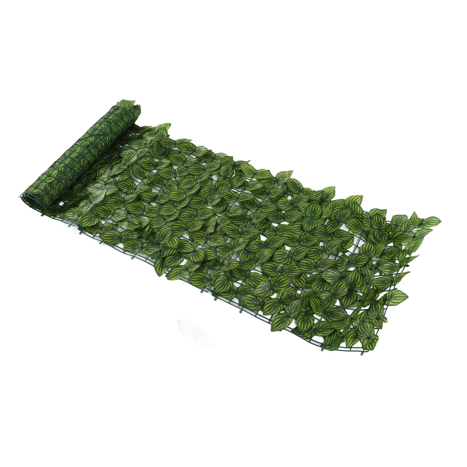 Faux Leaf Hedge Simulation Prevent Leaves Falling Off Decorative Artificial Fence Screen for Balcony Courtyard Color Printed Watermelon Leaf 0.5 × 3 Meters — image 6
