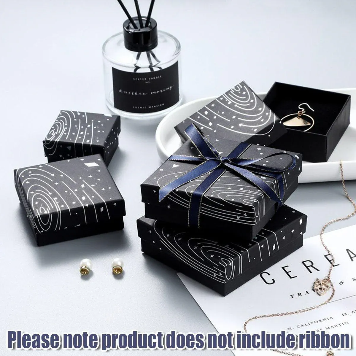 20x Holographic Silver Foil Jewelry Box for Earrings Bracelets Rings Packing Box - 7*9*3cm(Box) — image 5