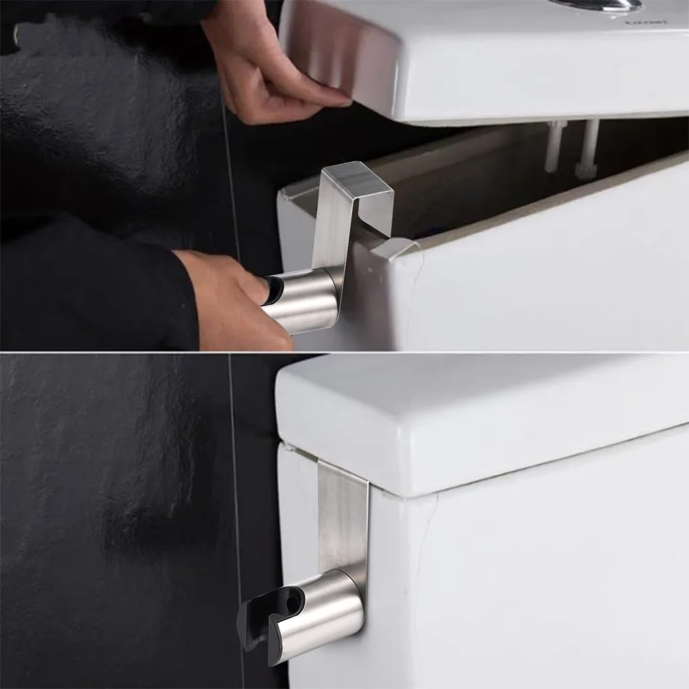 Stainless Steel+ABS Holder Hook Hanger for Hand Shower Toilet Bidet Sprayer Brushed Nickel โ image 4