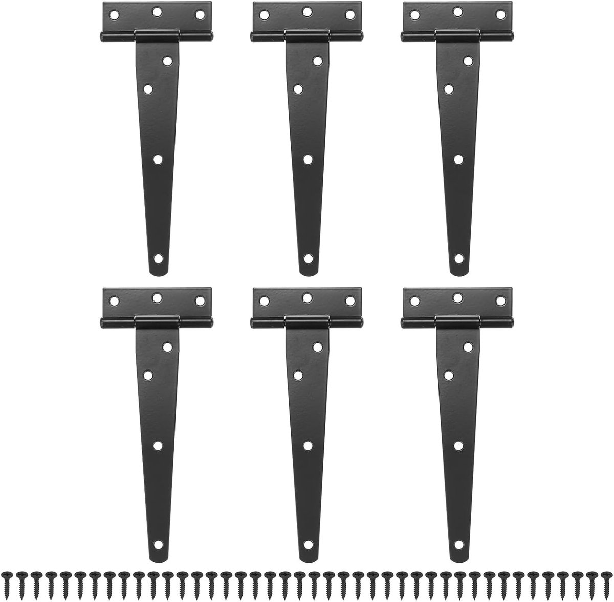 pieces - T-hinge for door - with screws - 6 inch - shed door hinge - T-door hinge - T-hinges - T-hinge - exterior door hinges - for wooden fences