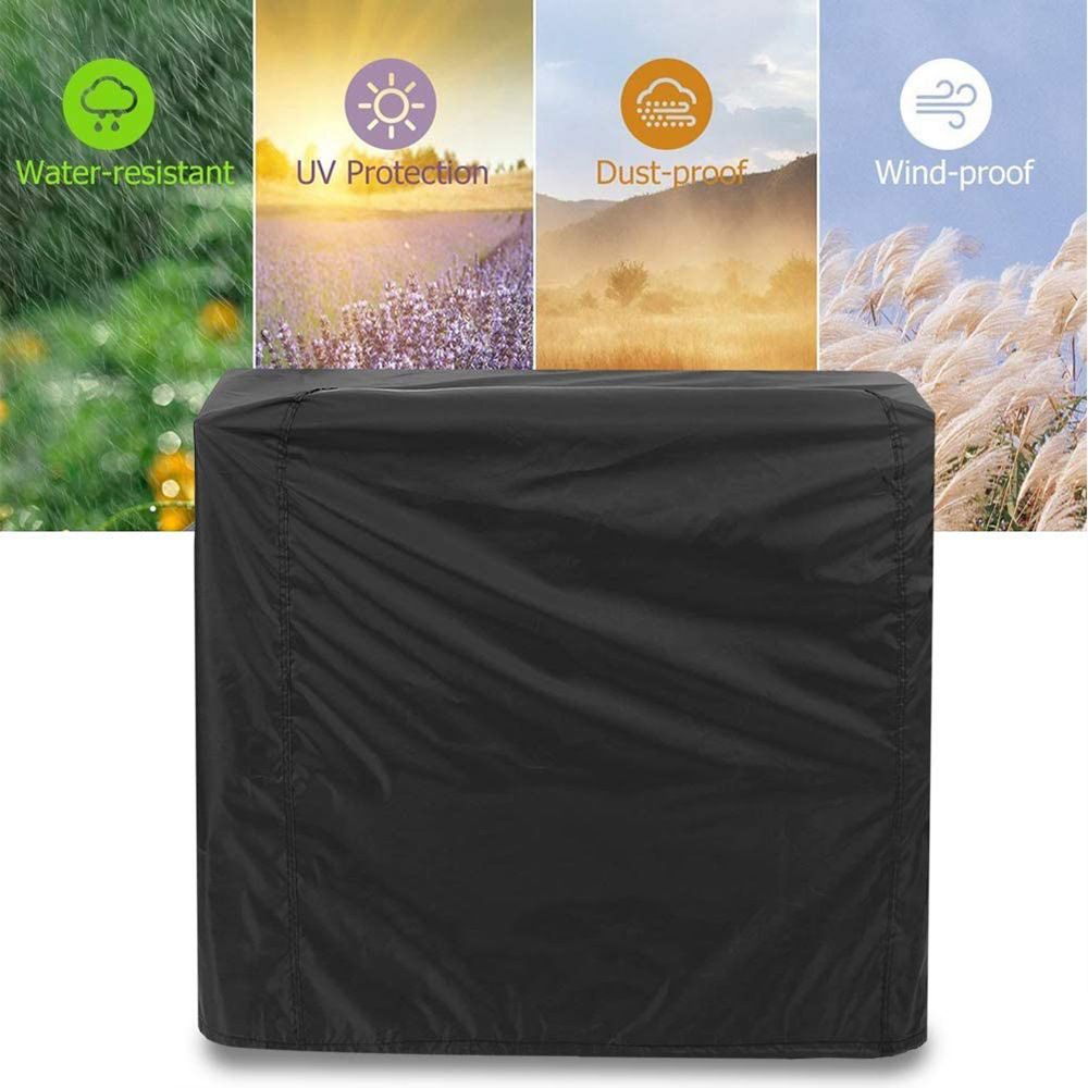 Portable Grill, Tabletop BBQ Cover for Small Gas Barbeque Grill 210D Oxford cloth square barbecue hood(Black 90 × 63 × 70cm) — image 3
