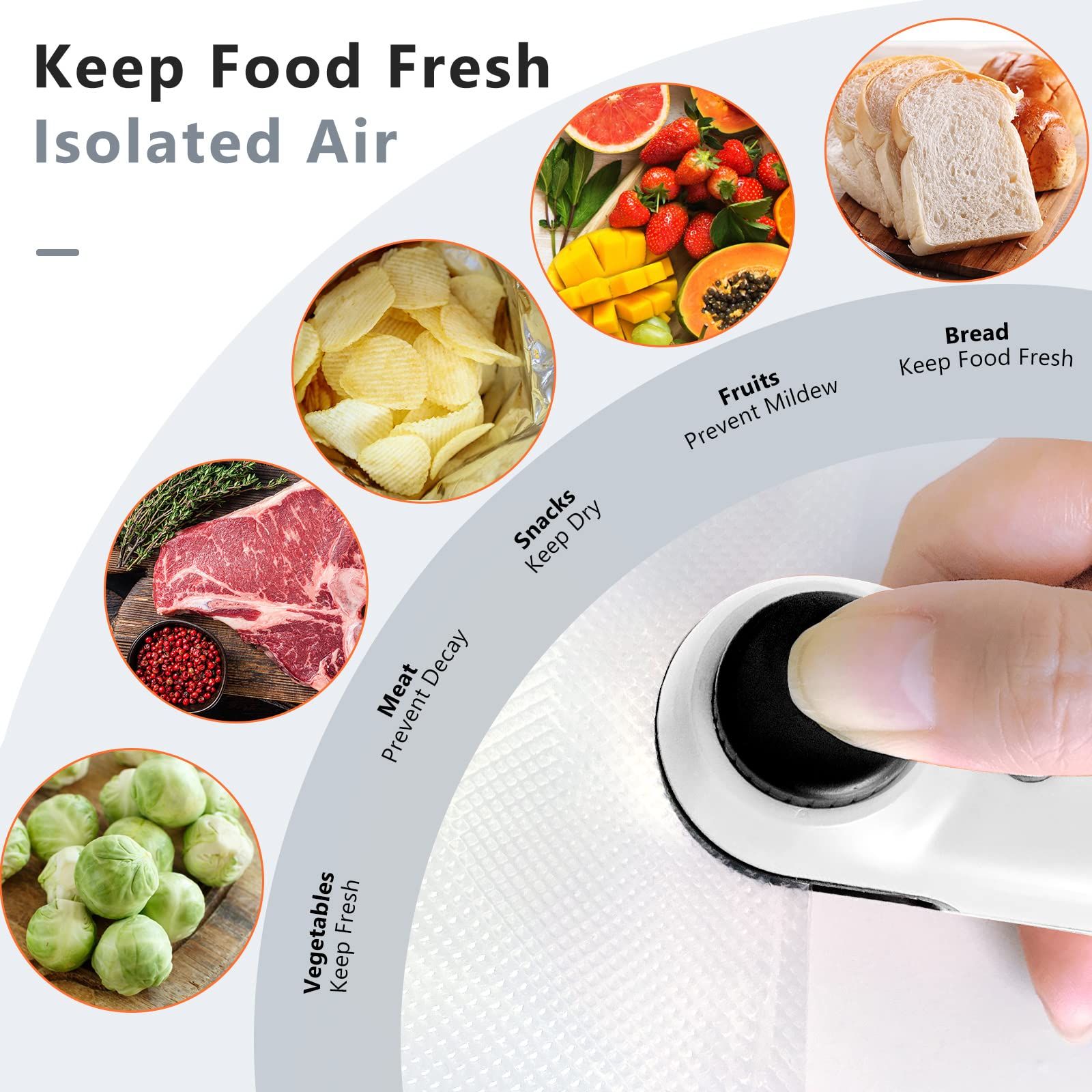 Knob charging sealing machine Mini sealing device Portable household sealing clip Snack moisture-proof — image 3