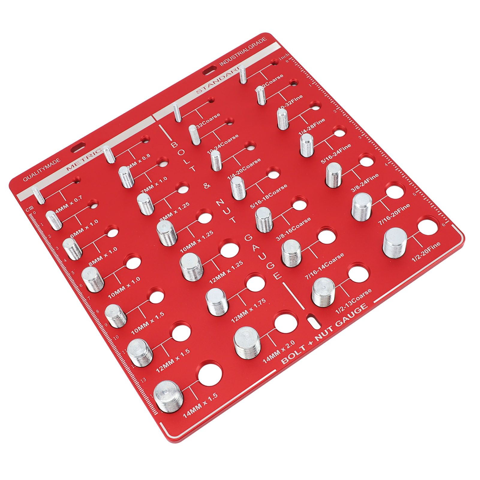 28 Hole Bolt Nut Identifier Gauge Metric Aluminum Alloy Nut Bolt Thread Checker for DIY Buffs โ image 6