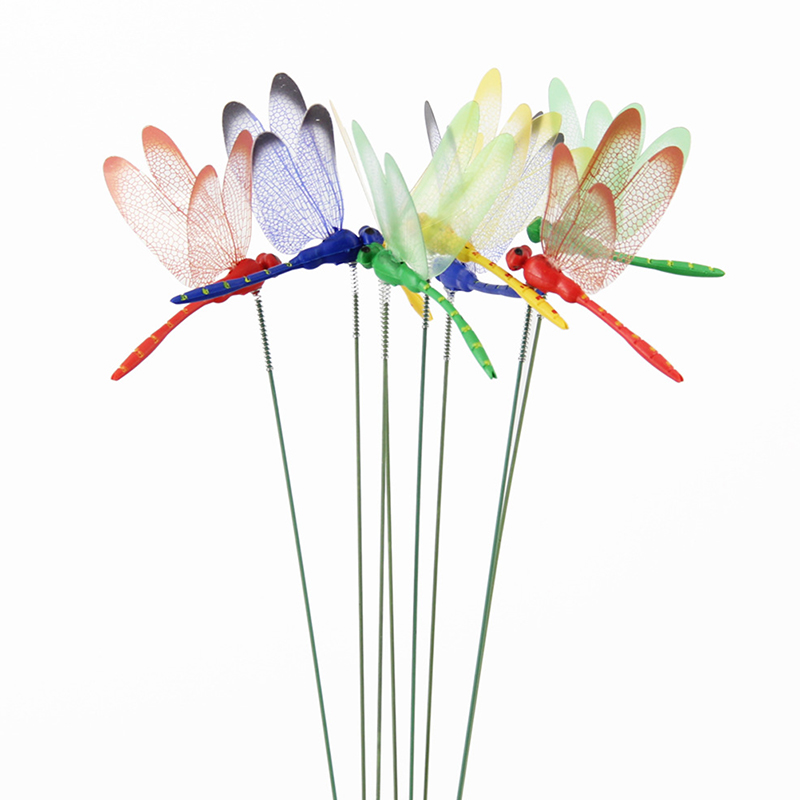 10pcs Dragonflies Insert Stick Decoration Simulation Dragonfly Ga Multi Multicolor Random color 10PCS — image 4