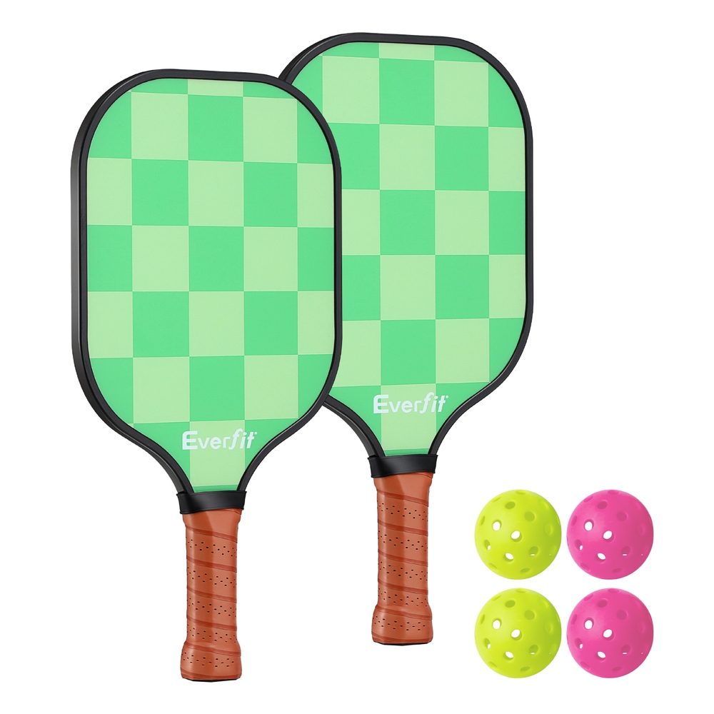 Everfit Pickleball Paddle Set Fiberglass with Balls Bag Tournament Kit 2PCS Pickle Balls Rackets โ image 3