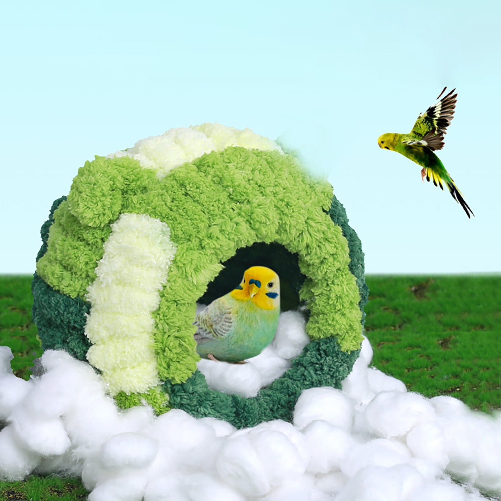 Bird Nest, Conure Breeding House Lovebird Bed for Conure, Lovebird, Canary, Finch, Coneshape Birds, Hamster, Small Pets C — image 4