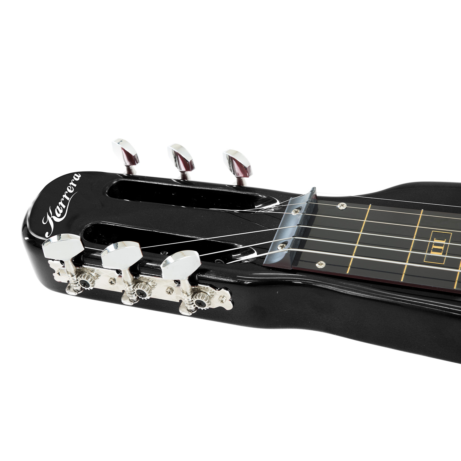 Karrera 29in 6-String Lap Steel Hawaiian Guitar - Black β image 4