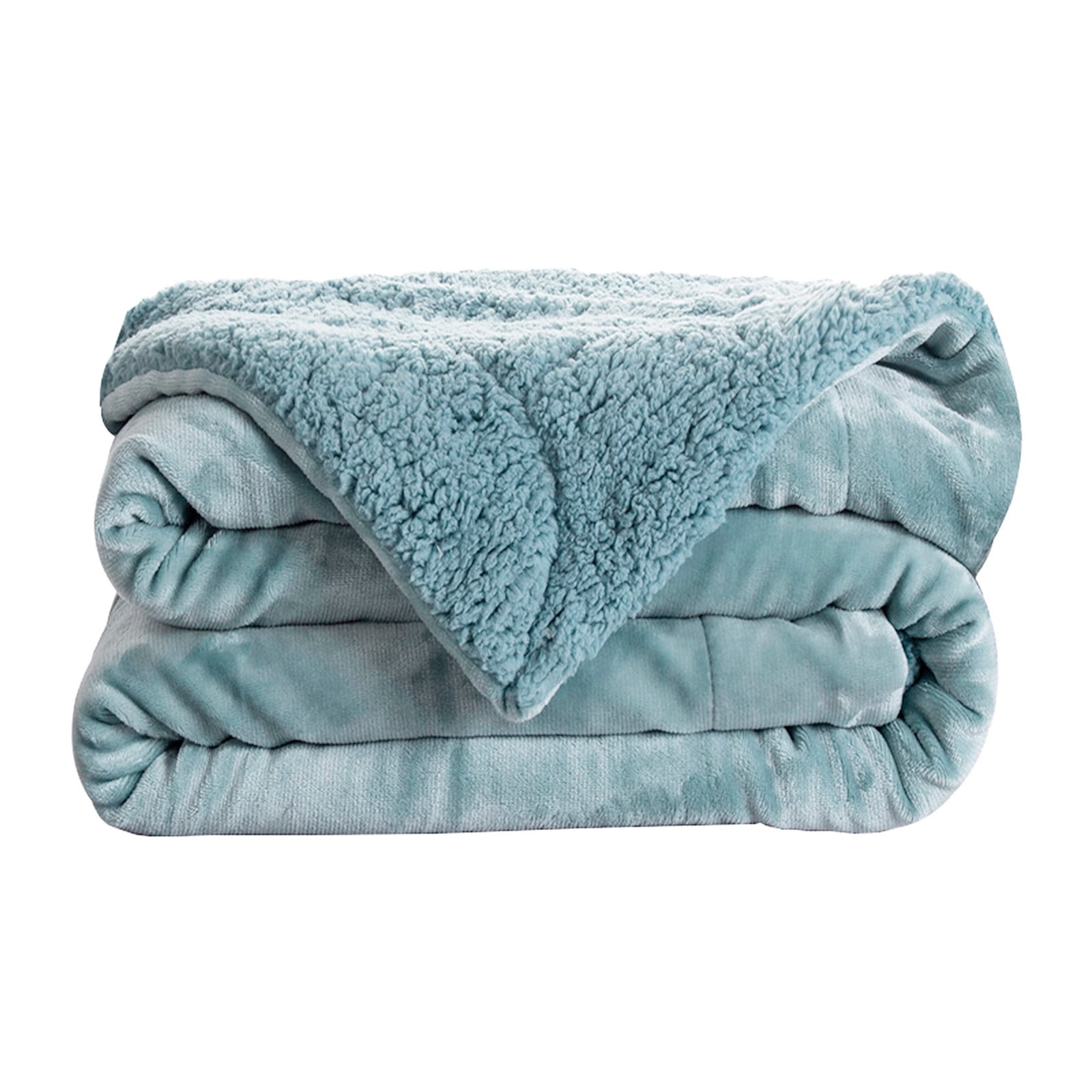 + 1X Blanket, End of Year Clearance: Womens Blankets and Throws, Eveluo Thickened Flannel Lamb Wool Composite Blanket Double Blanket Leisure Blanket Gift — image 2
