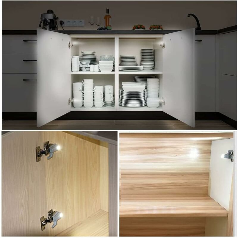 10 pcs LED Hinge Sensor Light For Cupboard Wardrobe Kitchen Night Lamp Wardrobe Cabinet Night Light — image 2