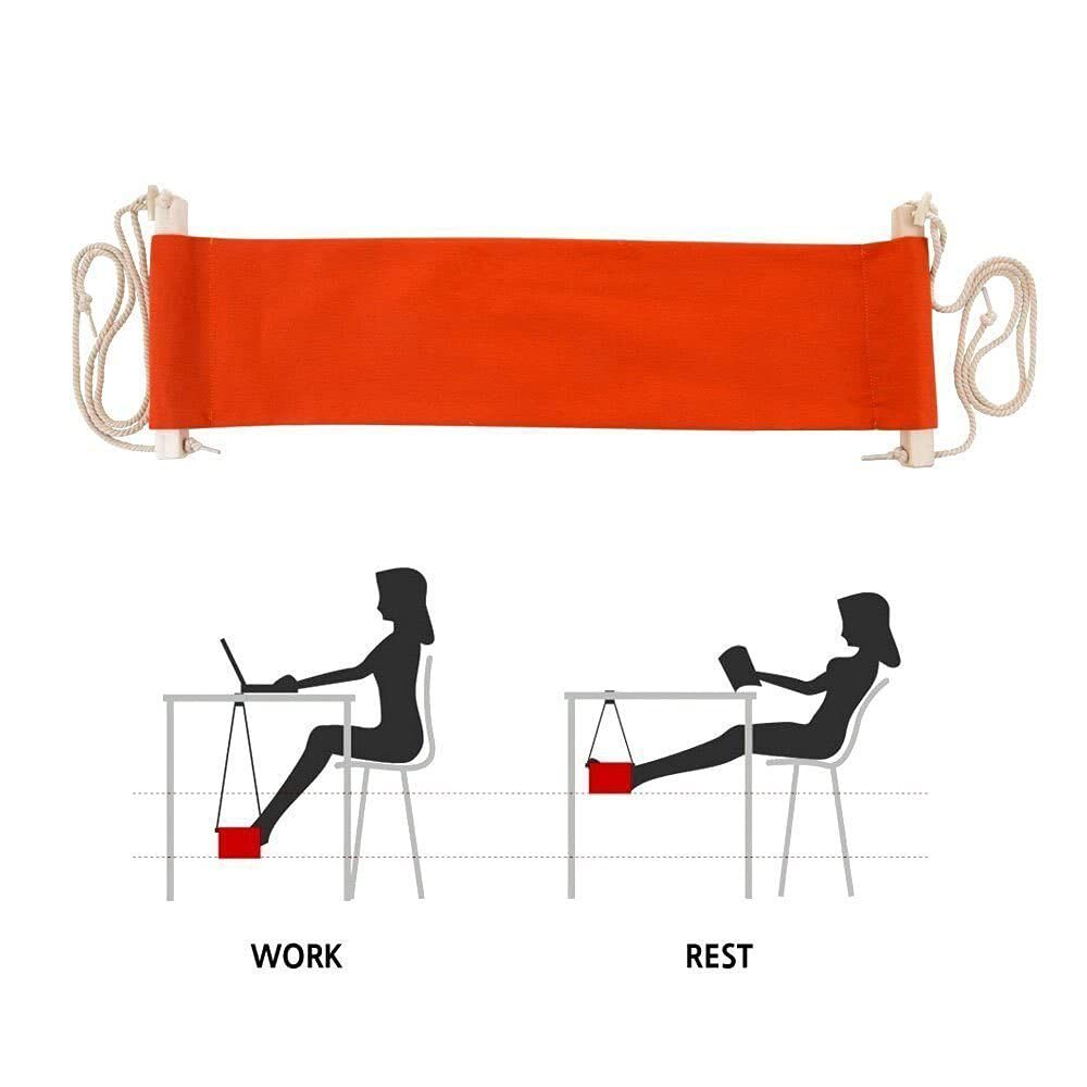 Home-organizer Portable Adjustable Foot Hammock for Corner Desk Office Foot Rest Mini Under Desk Foot Rest Hammock for Home