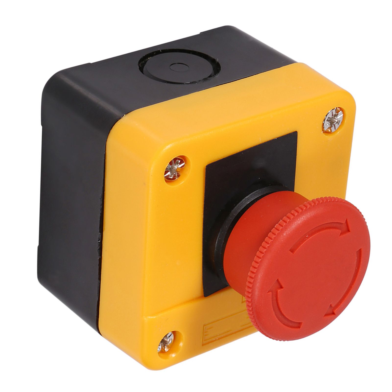 1Pc 660V 10A Plastic Shell Red Sign Emergency Stop Mushroom Push Button Switch New — image 2