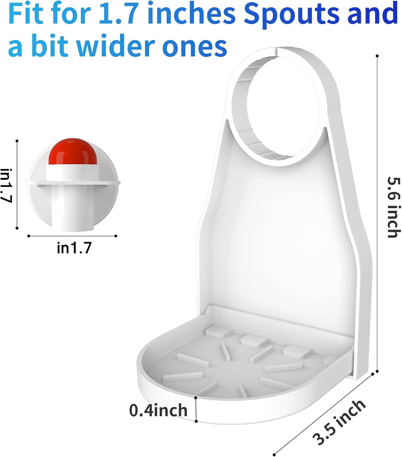 (2 Pack) Laundry Detergent Cup Holder Drip Catcher Organizer Clip Tight on Laundry Bottle Spouts, No More Leaks or Mess with Detergent and Fabric Softener in — image 5