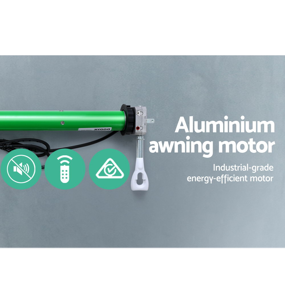 Instahut Retractable Folding Arm Awning Motorised Sunshade 4Mx2.5M Grey โ image 5