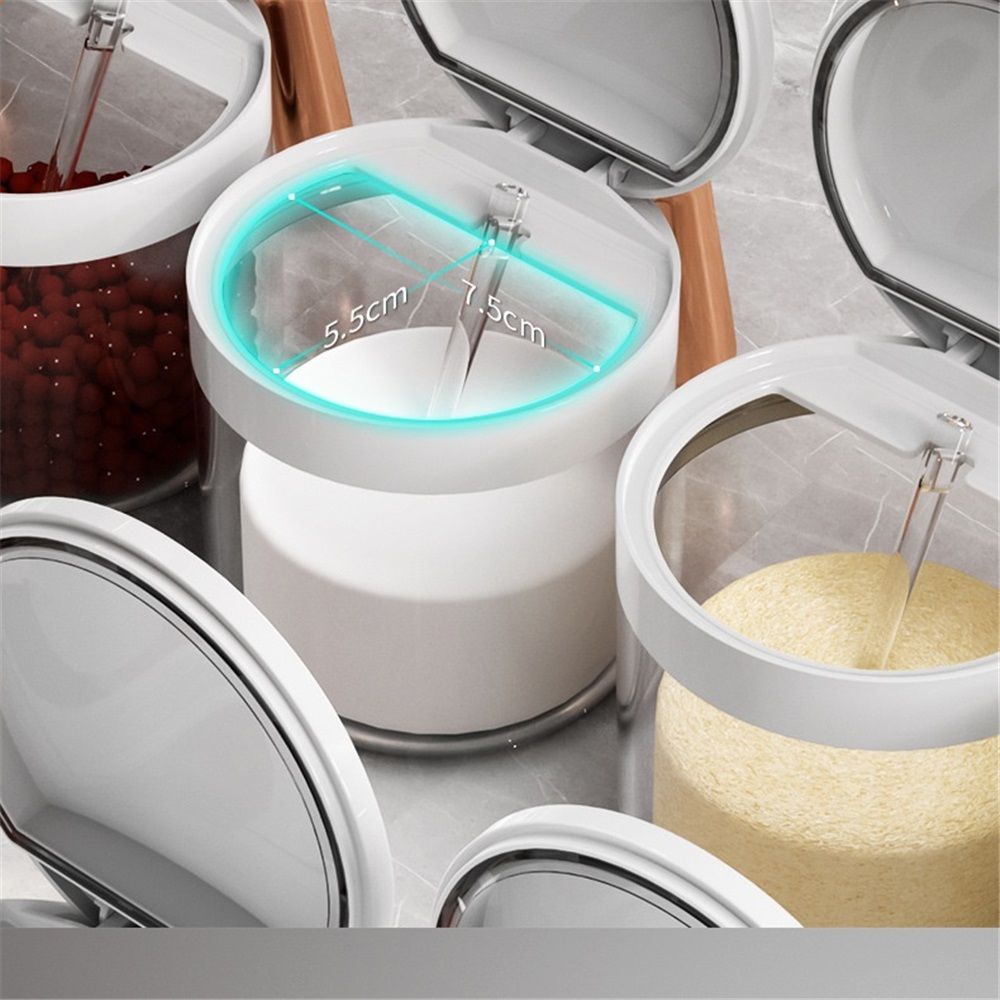 Condiment Spice Jars, Condiment Jar Spice Container with Lids and Spoons and Tray,Clear Condiment Canisters,3Pack Box Bowl Set for Sugar Pepper,for — image 5