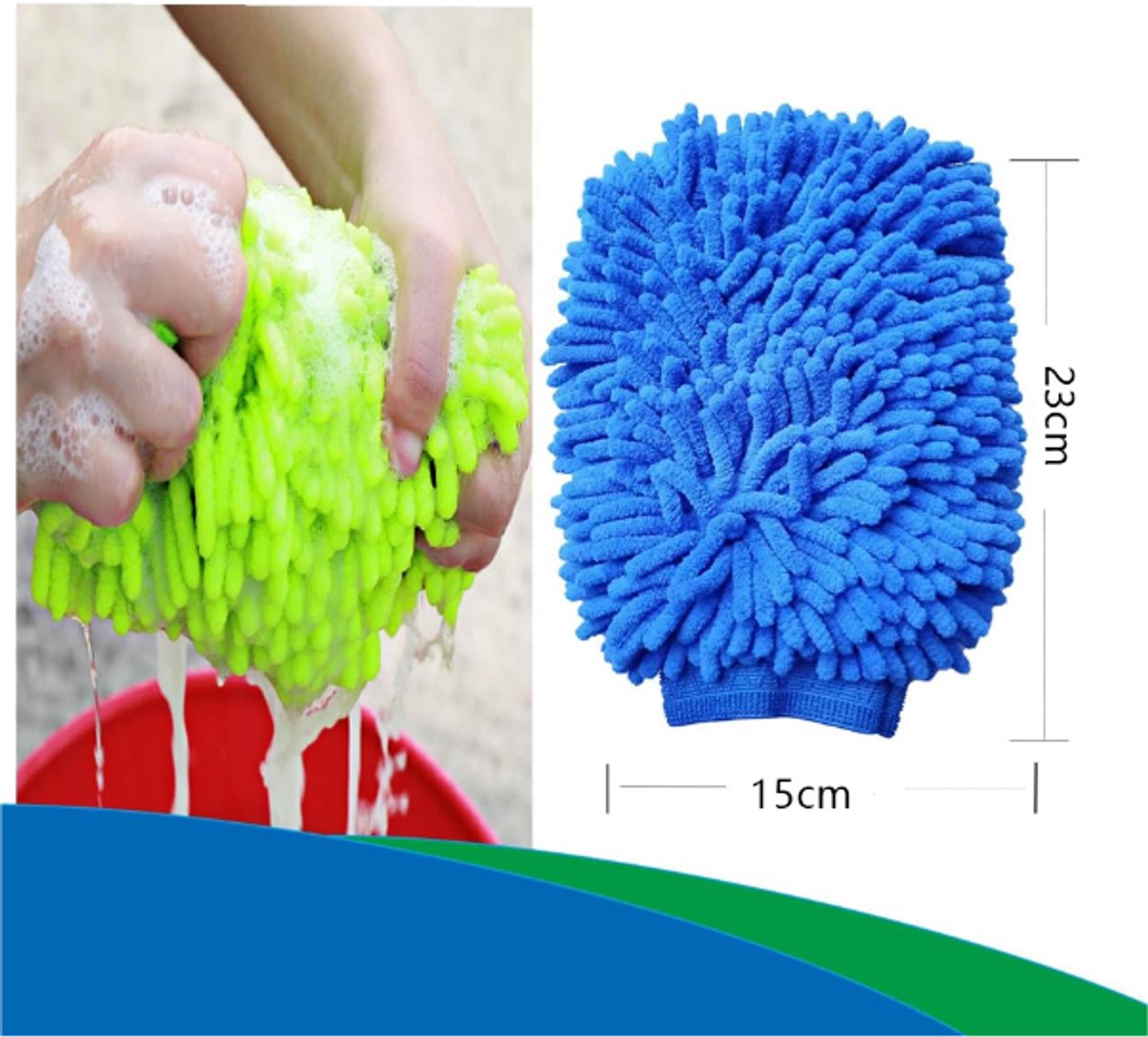 Household Gloves - 3 Pieces - Cleaning Gloves - Car Wash Glove - Double-Sided Microfiber Glove - For Cars and Household Cleaning - 15*23 CM - Dark โ image 5