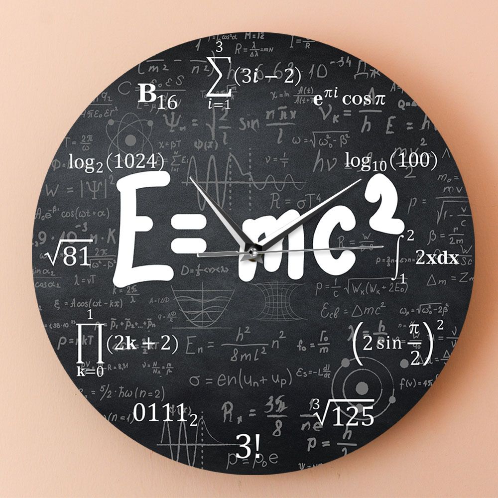 Wall Clock Kitchen Clocks E=mc2 Math Formula Wall Clock Theory of Relativity Silent Wall Clock Physics Scientist Teacher School — image 4