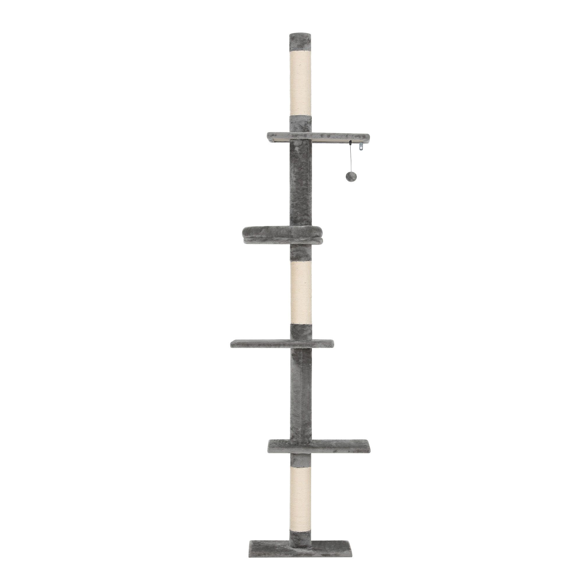 i. Pet Cat Tree 290cm Tower Scratching Post Scratcher Floor to Ceiling Cats Bed