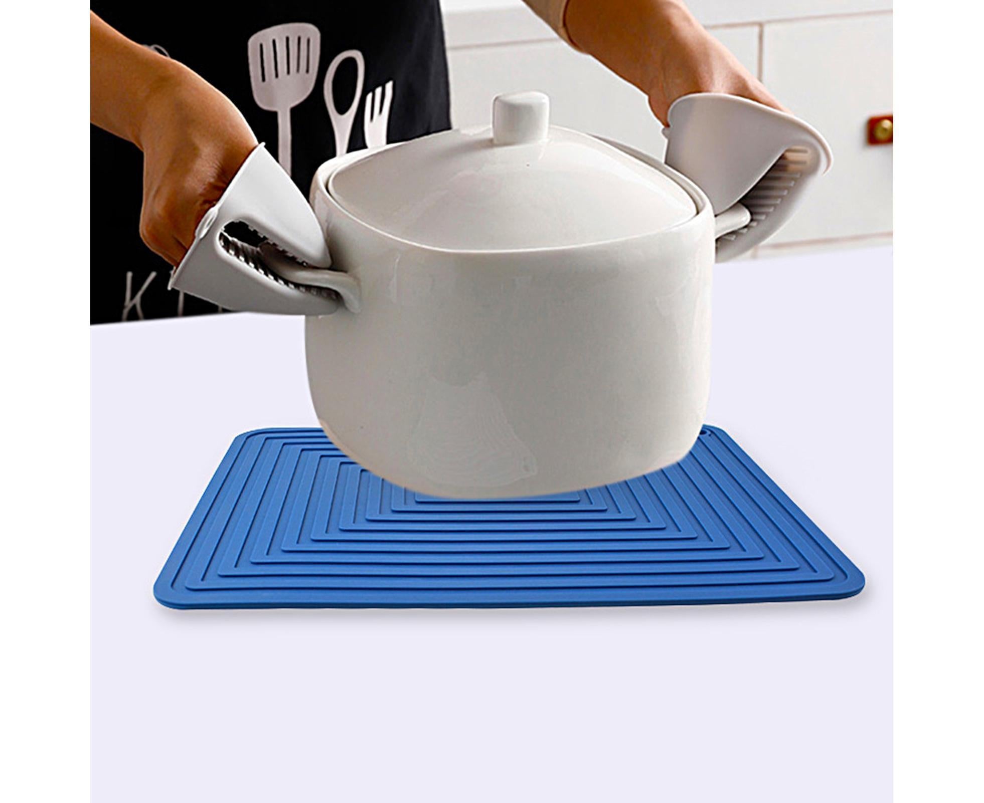 Table Mat Silicone Rectangular - Navy Blue — image 2