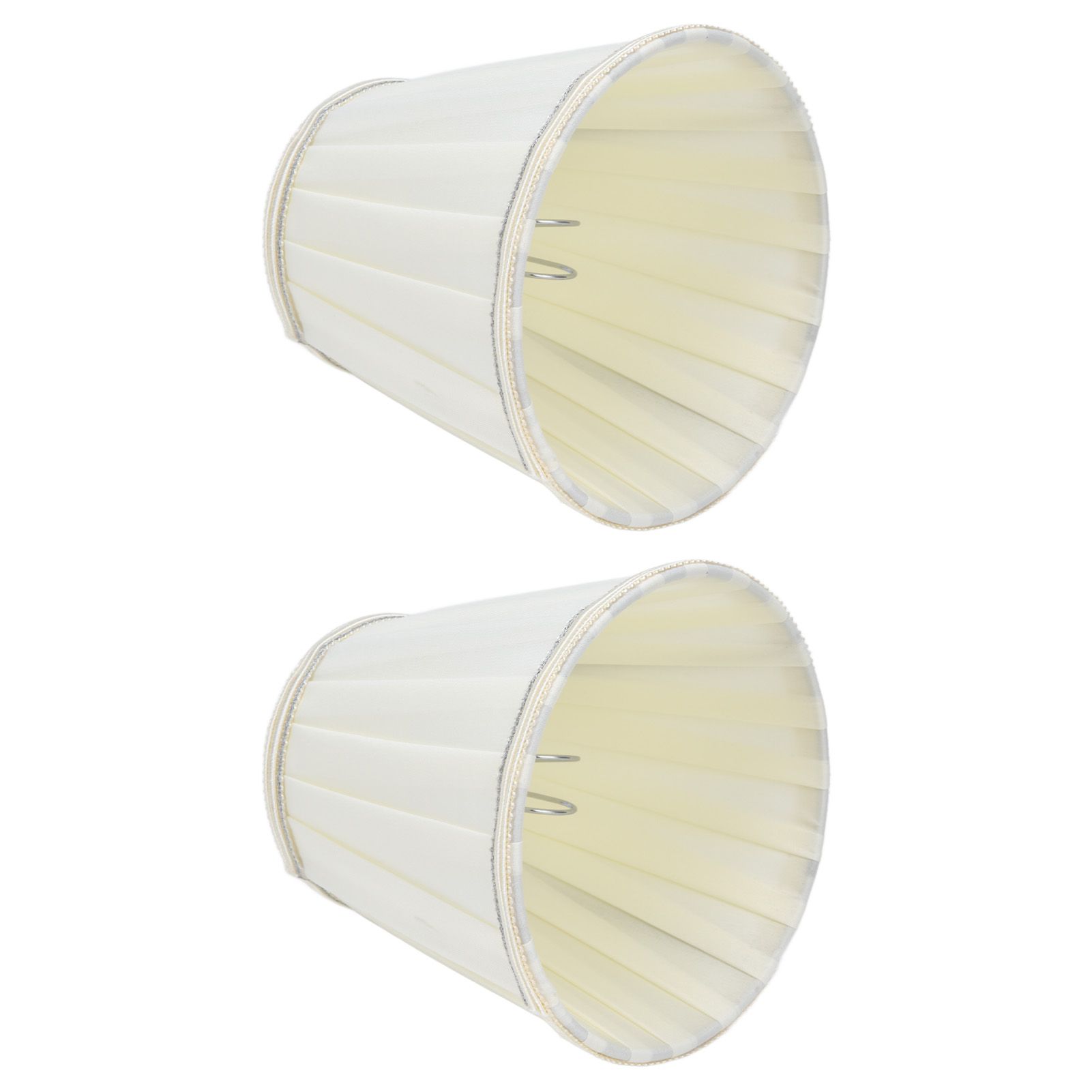 2 Pcs Double Small Lamp Shade Clip On Bulb Comfortable Material Barrel Fabric Lampshade for Table Chandelier Wall LampPX33 โ image 2