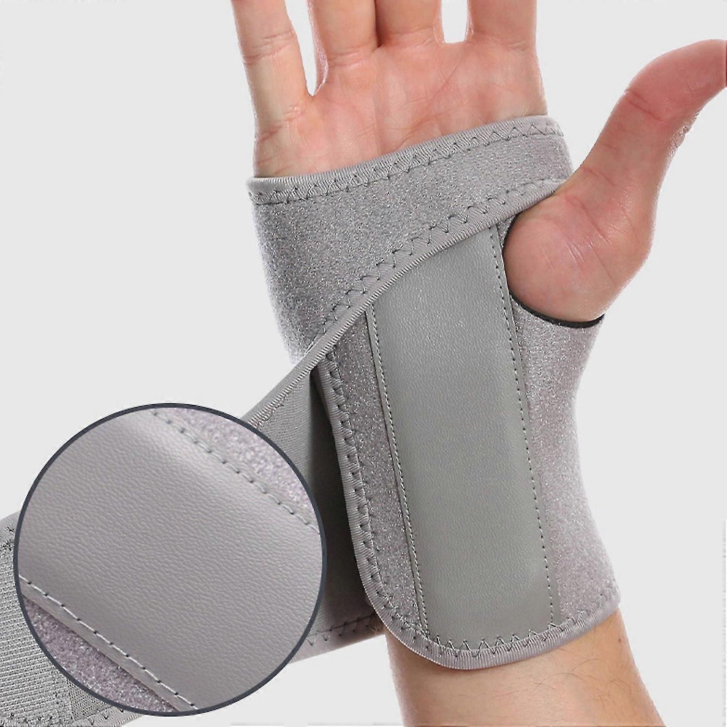 Steel Support Wrist Wraps with Adjustable Strap, Weightlifting Wrist Support for Gym, Fitness Training, Powerlifting & Sports - Gray โ image 5