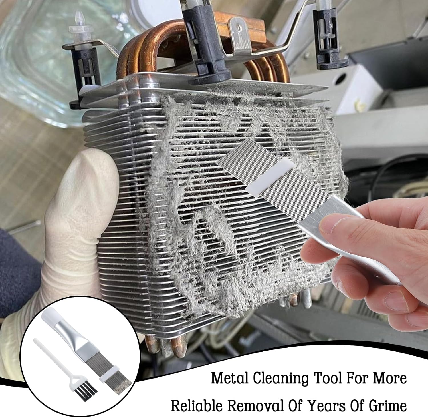 2Pcs Radiator Fin Comb,Coil Cleaning Brush Air Conditioner Fin Comb Kit for Combing Radiator Evaporator Condenser — image 5