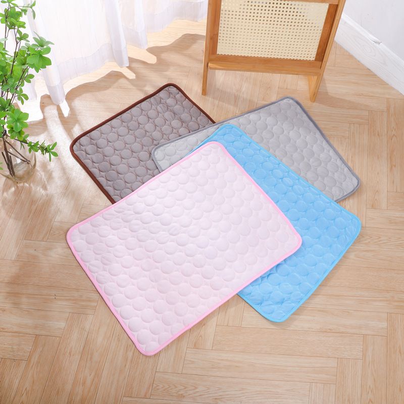 Jun Zhe Pet Ice Silk Cooling Mat for Dogs Ice silk pad blue XL(100*75cm) about 280g โ image 3