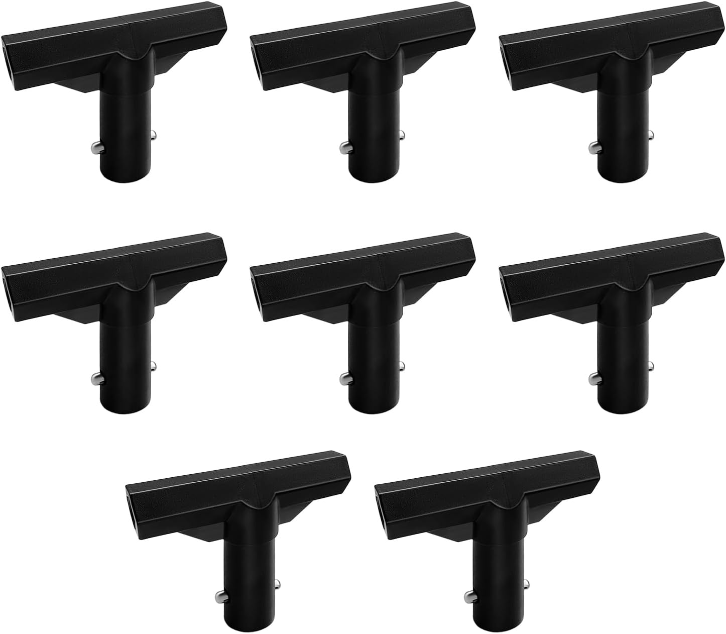 8 Pack Trampoline Plastic T-Connector, Trampoline Pole Cap Tops-T Tube Connectors, Enclosure Replacement Parts for Connect Top Ring Net and Fiberglass Rods