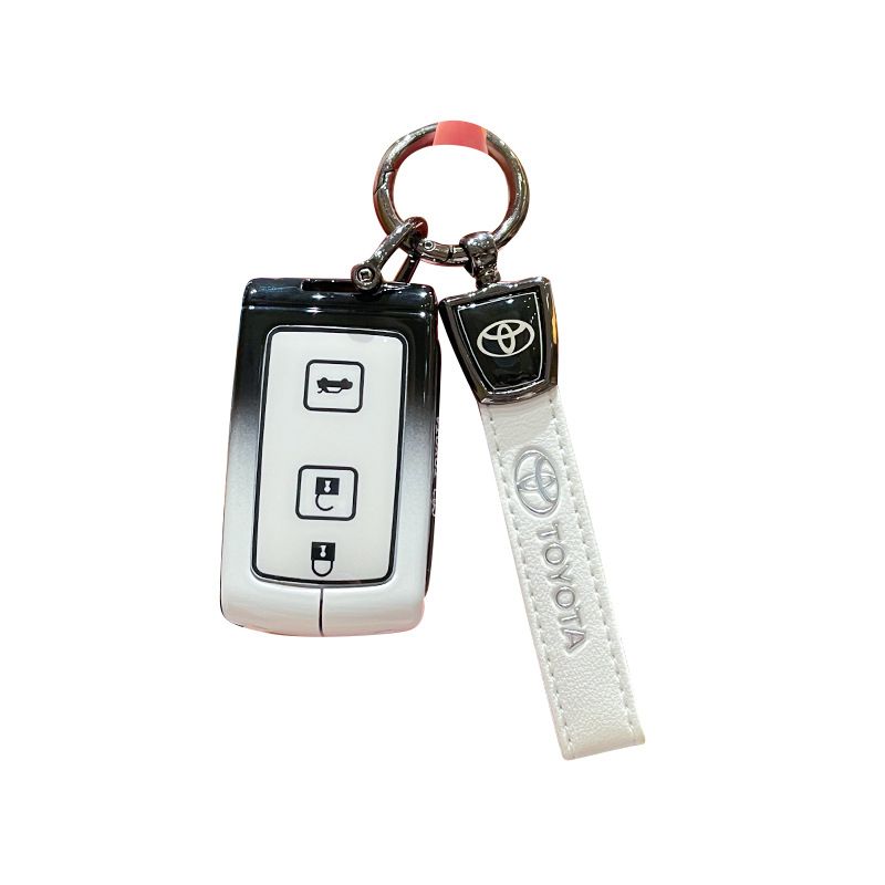Fragrant Car Toyota Corolla Cross Key Case Zinc Alloy Standard M style gradient black and white single bag + metal buckle โ image 6