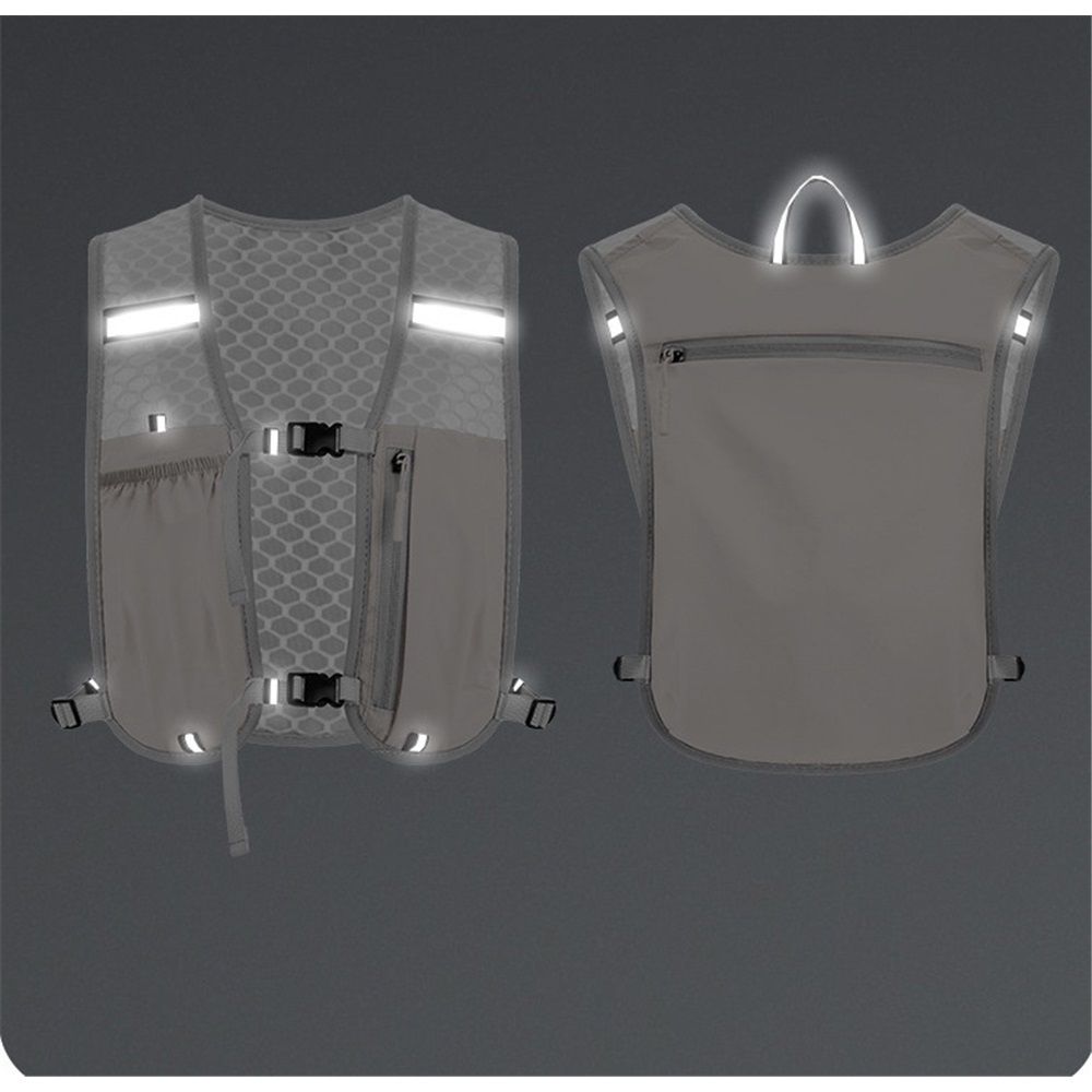 Running Vest Hydration Backpack for Men Women, Lightweight Breathable Hydration Packs, Adjustable Chest Straps Daypack, Reflective Water Running Vest — image 5